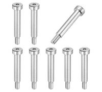 sourcing map 8 pernos de hombro de acero inoxidable 304 de 8 mm de diámetro de hombro de 40 mm de longitud del hombro M6 x 1 rosca hexagonal para industrias de maquinaria de moldeo por inyección