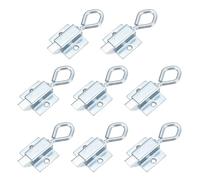 sourcing map 8 pestillos con resorte, cierre automático de hierro galvanizado con resorte, cerradura de puerta de barril con anillo de cierre automático para puertas de gabinetes de distribución de