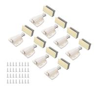 sourcing map 8 pestillos magnéticos táctiles para abrir puertas de cristal, cierres magnéticos individuales con abrazadera y tornillo para puerta de 3 a 6 mm para cajones y armarios, color dorado