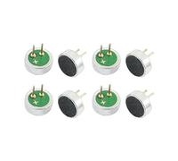 sourcing map 8 piezas 6 mm x 5 mm 2 pin rueda MP3 micrófono condensador