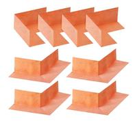 sourcing map 8 piezas de cubierta de esquina impermeable interior de ducha sin costuras, esquina exterior de polietileno sin costuras para bañera y sala de vapor, naranja (interior + exterior)