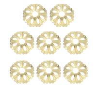 sourcing map 8 piezas de placa trasera para pomo de armario, forma porosa de latón de 0.98 pulgadas, junta clásica de decoración de muebles para gabinetes, cajones, puertas de armario (latón)