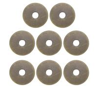 sourcing map 8 piezas de placa trasera para pomo de gabinete, arandelas de latón de forma redonda de 0.94 pulgadas, junta clásica de decoración de muebles para armarios, cajones, puertas de armario