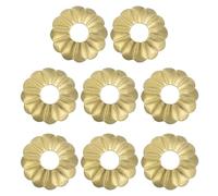 sourcing map 8 piezas de placa trasera para pomo de gabinete, tambor de 0.79 pulgadas, forma de ciruela, arandelas de latón para decoración clásica de muebles para armarios, cajones, puertas de