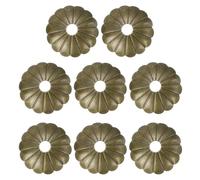 sourcing map 8 piezas de placa trasera para pomo de gabinete, tambor de 1.18 pulgadas en forma de ciruela, arandelas de latón para decoración clásica de muebles para gabinetes, cajones, puertas de