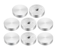 sourcing map 8 Piezas Disco de Aluminio Redondo de 30 mm de Diámetro | con Rosca M6, Adaptador de Disco de Aluminio, de Hardware, para Mesa de Vidrio