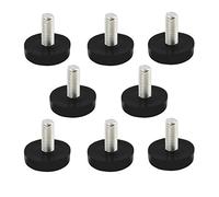 sourcing map 8 Piezas Pies Niveladores M6x15mm Deslizamiento para Muebles | Pie nivelador de Poste Roscado Ajustable