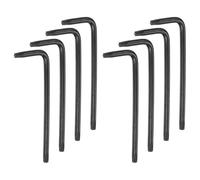 sourcing map 8 piezas T10 de seguridad anti manipulaciones Torx Star Key Bit de 5.8 cm de largo brazo hexagonal Torx en forma de L llave hexagonal de 6 puntos, herramienta manual de acero al carbono