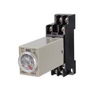 sourcing map 8 Pines DC 24V H3Y-2 0-60S DPDT Encendido Tiempo Retraso Relé con Enchufe