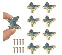 sourcing map 8 pomos de gabinete con forma de mariposa, pomos de tocador de baño, tiradores de cajón de cocina para Wadrobe armario, puerta, muebles, accesorios multicolor