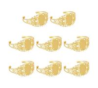 sourcing map 8 pulseras en blanco de latón con diseño de flores ovaladas para hacer joyas y manualidades, color dorado