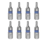sourcing map 8 puntas de destornillador hexagonales H2.5 de 2.5 mm, vástago hexagonal de 1/4 de pulgada de longitud, brocas magnéticas de acero S2