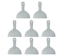 sourcing map 8 raspadores de masilla de plástico flexibles de 6.1 pulgadas, herramienta de limpieza desechable para esparcir pintura, reparación de parches, color gris