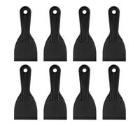 sourcing map 8 raspadores de masilla de plástico flexibles de 7,5 cm, herramienta de limpieza desechable para esparcir pintura, reparación de parches, color negro