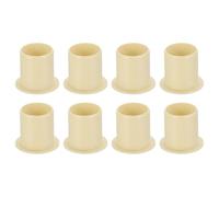 sourcing map 8 rodamientos de manga con brida, bujes de plástico de 15 mm x diámetro exterior 17 mm x longitud 20 mm, buje POM, color amarillo