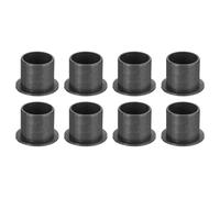 sourcing map 8 rodamientos de manga con brida, bujes de plástico de 20 mm x diámetro exterior 23 mm x longitud 21 mm buje POM, color negro