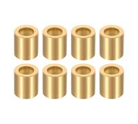 sourcing map 8 rodamientos de manga, diámetro de 10 mm x 16 mm de diámetro exterior x 18 mm de longitud, bujes de bronce sinterizado autolubricantes