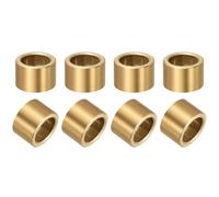 sourcing map 8 rodamientos de manguito, diámetro de 16 mm x 22 mm de diámetro exterior x 15 mm de longitud, bujes de bronce sinterizado autolubricantes