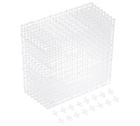 sourcing map 8 separadores de peceras de acuario, 12 x 12 pulgadas, difusor de luz de caja de huevos de plástico, separador de división inferior con clips de ventosa y ventosas para acuario