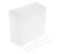 sourcing map 8 separadores de peceras de acuario, 12 x 12 pulgadas, difusor de luz de caja de huevos de plástico, separador de división inferior con clips de ventosa y ventosas para acuario, color