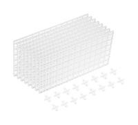 sourcing map 8 separadores de peceras de acuario, 12 x 6 pulgadas, difusor de luz de caja de huevos de plástico, separador de división inferior con clips de ventosa y ventosas para acuario, color
