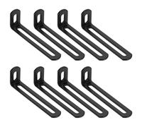 sourcing map 8 soportes ajustables en ángulo recto, soporte de esquina ranurado en forma de L de 3.9 x 1.2 x 0.7 pulgadas, soporte de acero en L de 90 grados para estantes, construcción de muebles de