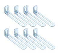 sourcing map 8 soportes ajustables en ángulo recto, soporte de esquina ranurado en forma de L de 3.9 x 1.2 x 0.7 pulgadas, soporte en L de acero de 90 grados para estantes, construcción de muebles de