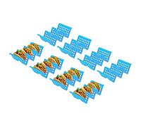 sourcing map 8 soportes para tacos, platos de plástico para tacos con capacidad para hasta 3 tacos, soporte hueco tallado para tacos, apto para lavavajillas y microondas, color azul