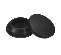 sourcing map 8 tapones de silicona, tapones redondos de goma para agujeros de 20 a 22 mm, tapones impermeables para tubos de metal, insertos de tapas de extremo de muebles, color negro