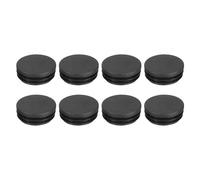 sourcing map 8 tapones redondos de plástico, tapas de goma de 4,5 cm de diámetro, insertos de tubo para patas de silla, muebles de poste de tubo de metal, color negro