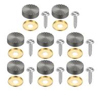 sourcing map 8 tornillos decorativos para espejo con tapas, tapas de tornillo de fijación de aleación de 0.8 pulgadas, sujetadores de tornillos de espejo para muebles, señalización, accesorios