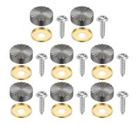 sourcing map 8 tornillos decorativos para espejo con tapas, tapas de tornillo de fijación de aleación de 0.8 pulgadas, sujetadores de tornillos de espejo para muebles, señalización, accesorios