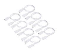 sourcing map 8 Tubo Conector Cable Línea para T4 T5 T8 LED Tubo, 50cm 2 Pasadores Doble Extremo Luz Enlace Cordones Extensión Cable