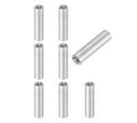 sourcing map 8 tuercas de acoplamiento redondas M4 x 0.7 mm, 0.24 x 0.98 pulgadas (ODxH) 304 de acero inoxidable 304, tuercas de hardware de varilla para varilla roscada, sujetadores de construcción