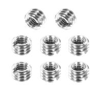 sourcing map 8 tuercas reductoras de rosca de acero inoxidable 316, M6x1 macho a M4x0.7 hembra, 4 mm de largo, adaptador roscado, reductor de manga