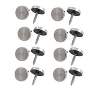 sourcing map 8 Uds 14 mm de diámetro, acero inoxidable, espejo decorativo, clavos con tapón de rosca