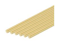 sourcing map 8 varillas redondas de latón macizo de 5 mm de diámetro, 203 mm de longitud, barra de latón H62 para manualidades, construcción industrial