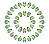 sourcing map 80 piezas de diamantes de imitación de cristal AB puntiagudos, 7 x 10 mm, gemas de vidrio facetado para funda de teléfono, manualidades, joyería, decoración de ropa, multicolor