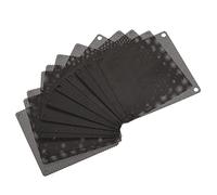sourcing map 80mm Computadora Ventilador Filtro Rejillas PVC Malla Polvo Prueba Estuche Cubierta para Computadoras, Negro Paquete de 12