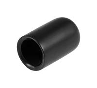 sourcing map 80uds Caucho Extremo Tapas 10mm ID Vinilo Redondo Extremo Tapa Cubierta Tornillo Rosca Protectores Negro