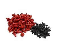 sourcing map 86 Piezas Remaches de Goma Parches para Reparación de Pinchazos del Neumático del Vehículo