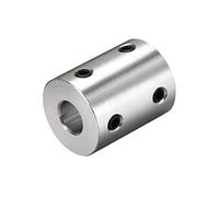 sourcing map 8mm a 10mm Interior Diámetro Rígido Acoplamiento 25mm Longitud 20mm Diámetro Aluminio Aleación Eje Acoplador Conector Plateado