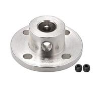 sourcing map 8mm Interior Diám. H13 * D16 Rígido Brida Acoplamiento Motor Guía Eje Acoplador Motor Conector Plateado Tono para Bricolaje Piezas