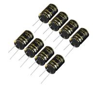 sourcing map 8Pcs Condensadores Electrolíticos Radiales 100Uf 400V Negro