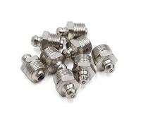 sourcing map 8Pcs M12x1 Boquillas Engrasadoras Chapado En Níquel Engrasador Tipo Recto Boquilla de Grasa Engrasadoras