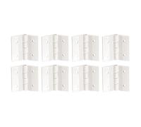 sourcing map 8uds Acrílico Bisagras, 1.2 x 1.34 Pulgadas Mini Herraje Plegable Bisagras Piano Bisagras con Montaje Agujero para Estuche Caja Artesanías, Blanco