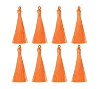 sourcing map 8uds Borlas para Marcapáginas 3.66" Mini Borla Naranja