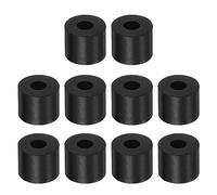 sourcing map 8uds Goma Espaciador 1" OD 0,4" ID 0,87" Grosor Neopreno Redondo Anti Vibración Aislamiento Almohadillas Aislador Goma Arandelas Bujes para Casa Coches Barco Negro