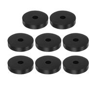 sourcing map 8uds Goma Espaciador 2" OD 0,4" ID 0,4" Grosor Neopreno Redondo Anti Vibración Aislamiento Almohadillas Aislador Goma Arandelas Bujes para Casa Coches Barco Negro