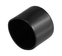 sourcing map 8uds Goma Extremo Tapas 48mm ID Vinilo Redondo Extremo Tapa Funda Tornillo Rosca Protectores Negro